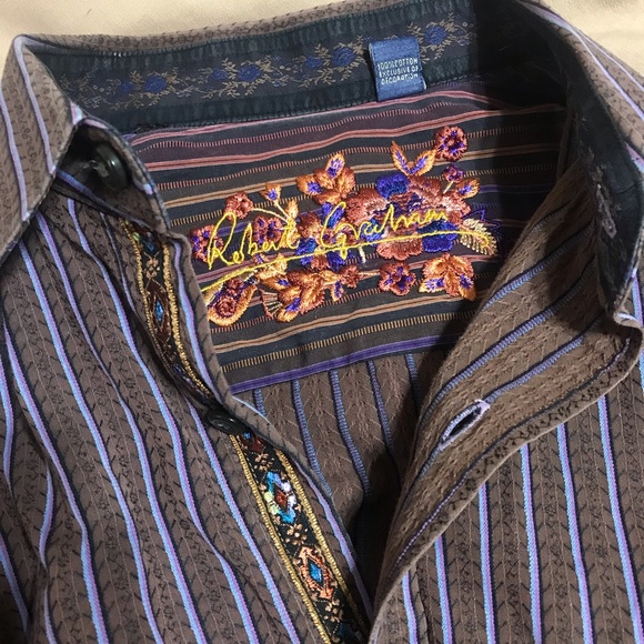 Robert Graham Button Up Flip Cuff Striped Button Up Shirt - Picture 4 of 5